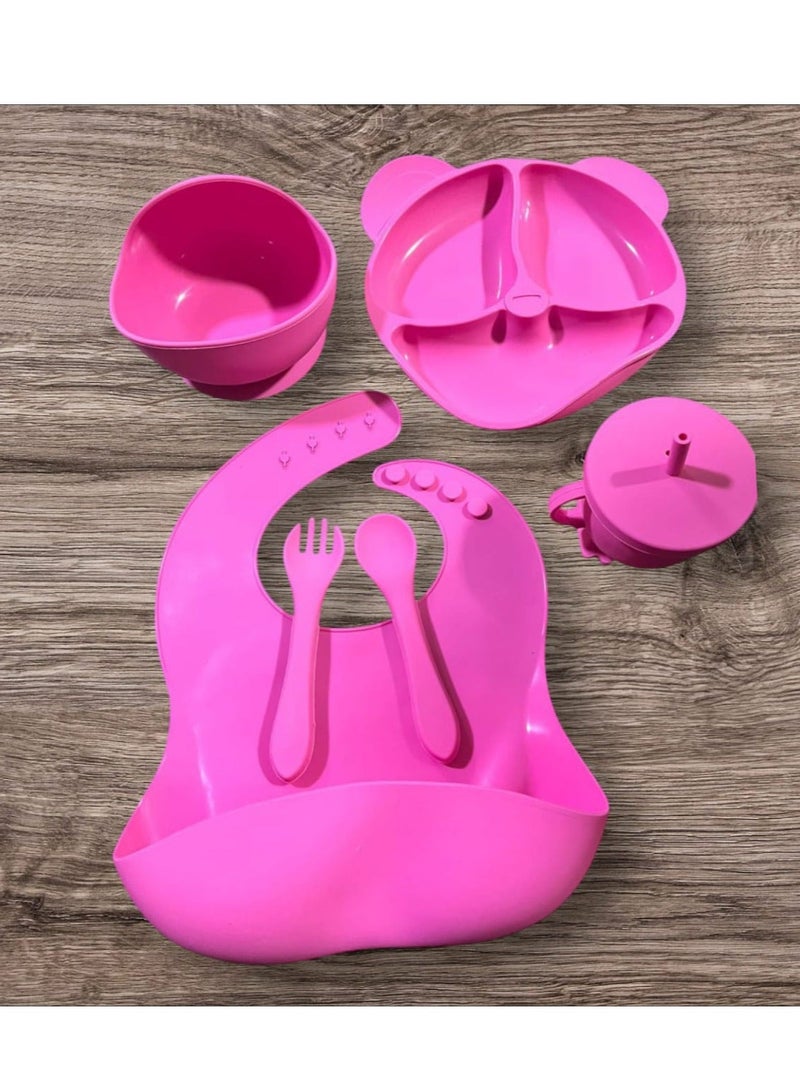 Silicone Baby Feeding Set - 6 Pieces - Image 1
