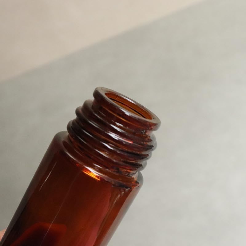 Junfamilee 2 Pcs Brown 50Ml Glass Essential Oil Roller Bottles Refillable Roll On Bottles Empty Deodorant Bottle  Refillable Containers Accessories  Containers Rollerball Bottles For Fragrance Roller Bottles - Image 5