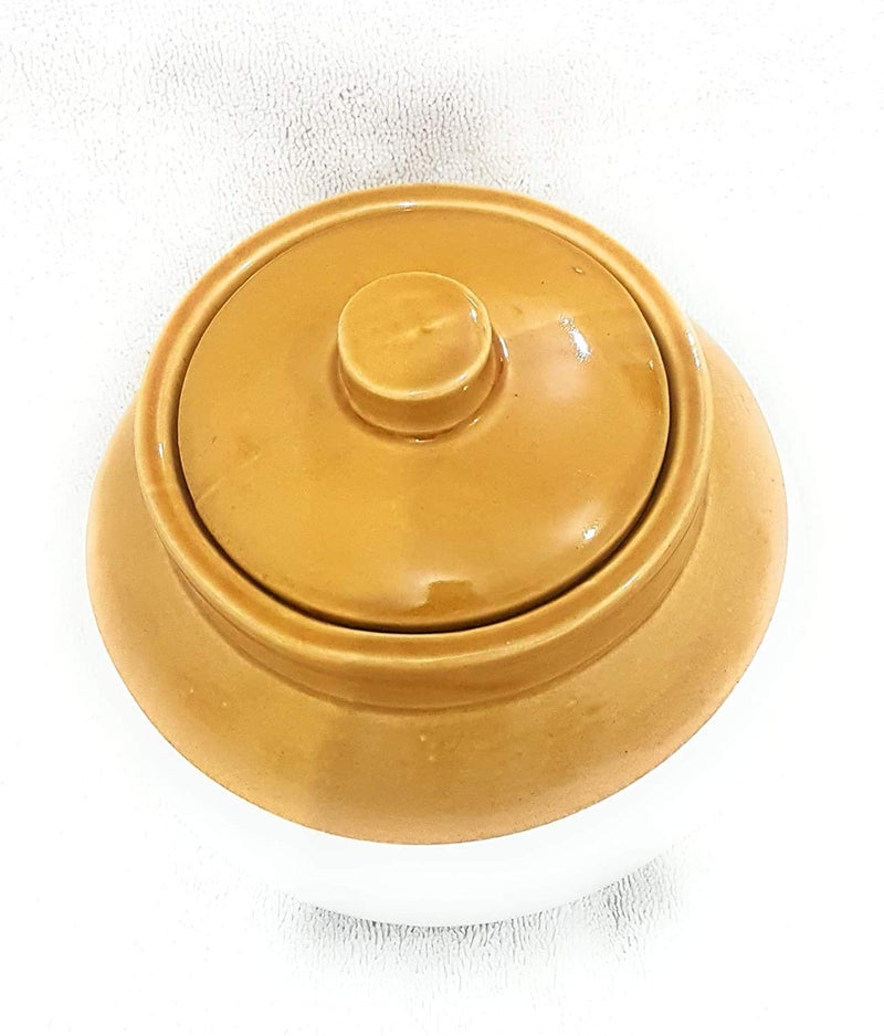 SHRIYAM CRAFT Ceramic cearmic pickle set lota shape 500ml, Brown - Image 2