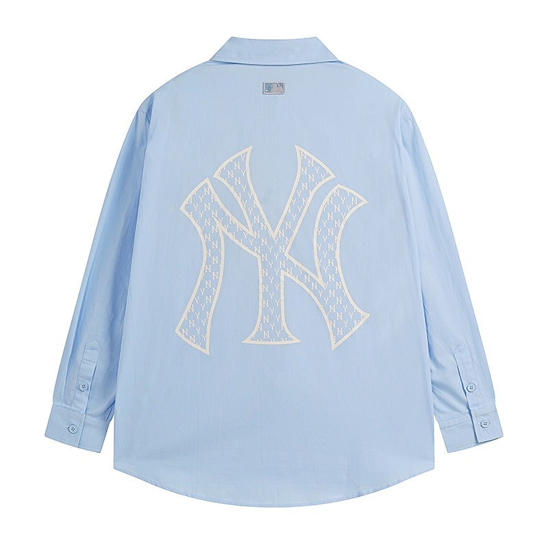 MLB Trendy MLB Embroidered Shirt - Casual Unisex Long Sleeve Top - Image 1
