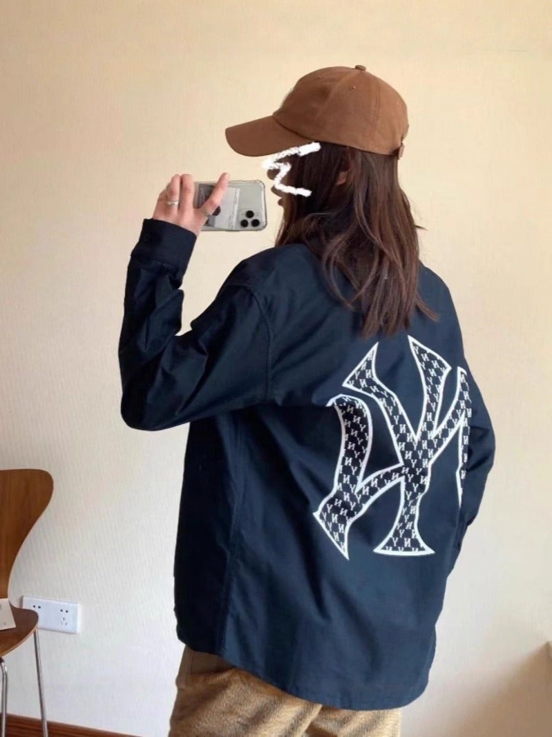 MLB Trendy MLB Embroidered Shirt - Casual Unisex Long Sleeve Top - Image 2