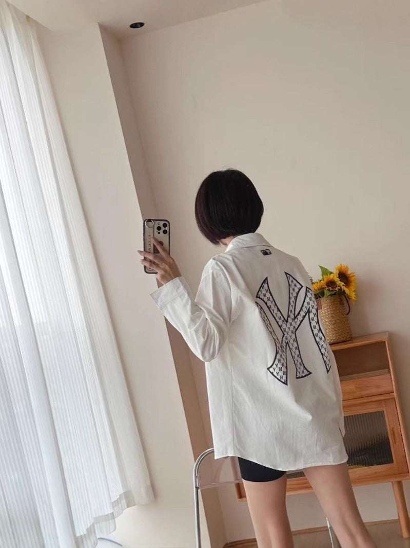 MLB Trendy MLB Embroidered Shirt - Casual Unisex Long Sleeve Top - Image 3
