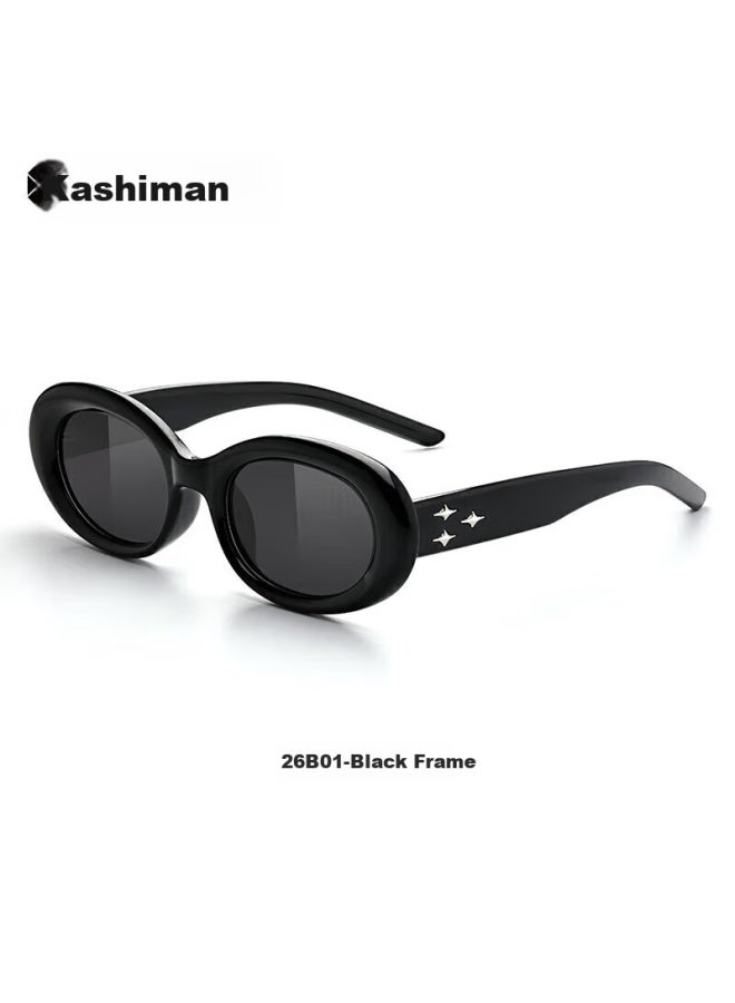 Caxman Gm Cat Eye Sungl For Men And Women, Suitable For Square And Round Faces, Narrow Frame, Uv Protection, Polarized Lenses, Face-slimming Effect, High-end Eyewear - Image 3