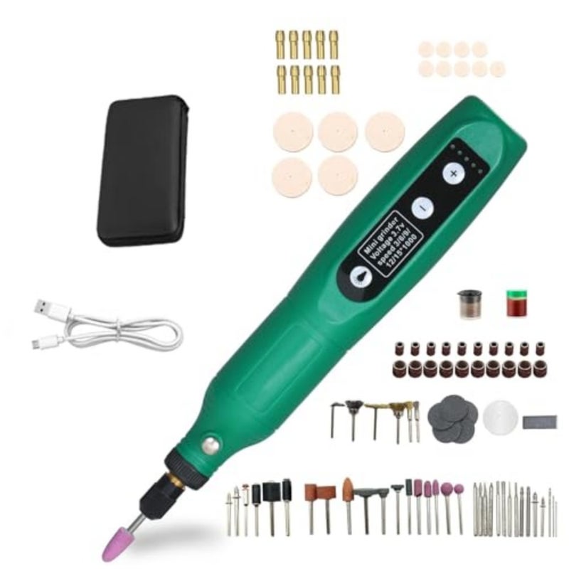 150PCS Mini Cordless Rotary Tool Kit, Type-C Charging Power Rotary Tool - 3.7V, 5 Variable Speed Mini Rotary Tool Kit for Cutting, Drilling, Sanding, Engraving, Polishing and DIY Crafts - Image 1