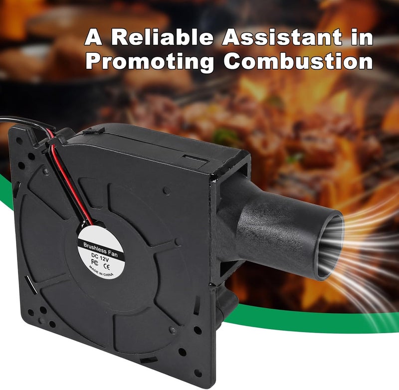 AITIAO 120mm x 32mm Electric BBQ Blower Fan 12V with 110v - 240v AC Variable Speed Controller Dual Ball Squirrel Cage Centrifugal Air Blower Replacement DIY Cooling Projects, BBQ, Drum Smoker - Image 5