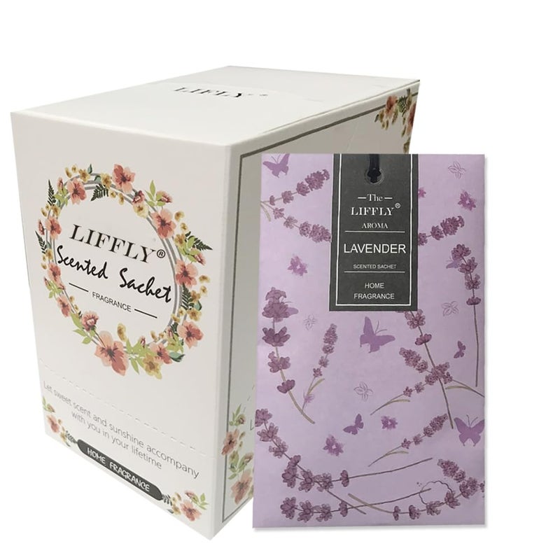 ليفللي 14 عبوة من أكياس العطر برائحة اللافندر للدرج والخزائن