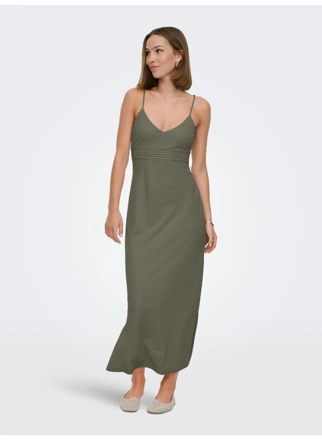 ONLSAKURA Strappy Detail V Neck Midi Dress