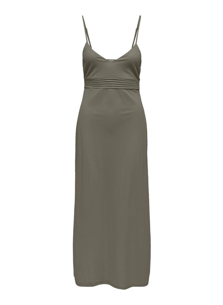 ONLY ONLSAKURA Strappy Detail V Neck Midi Dress - Image 3