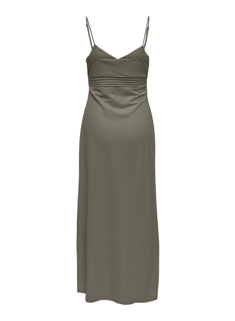 ONLY ONLSAKURA Strappy Detail V Neck Midi Dress - Image 4