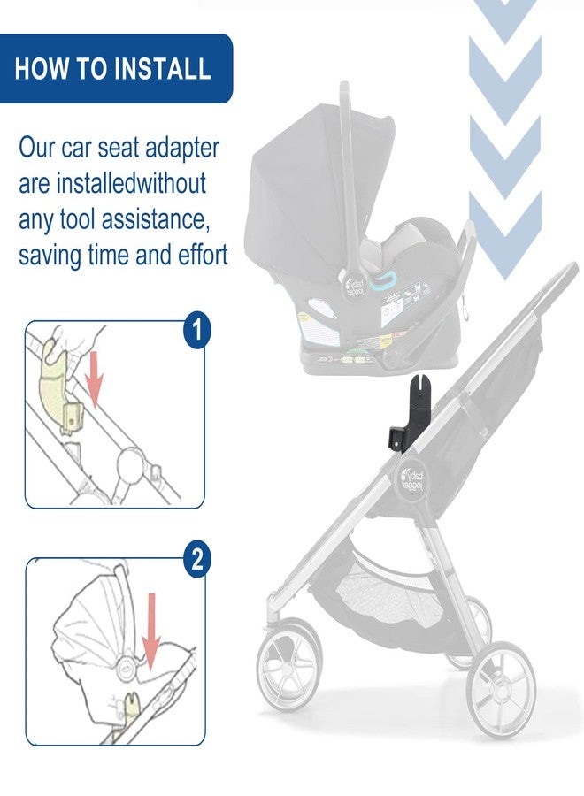 UTNVBTR Car Seat Adapter for Stroller Compatible with Baby Jogger City Select, City Select 2, or City Select LUX Stroller Accessories Car Seat Adapter for Stroller (Black) - Image 4