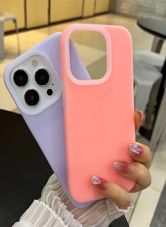 iPhone 11 Luxury Fluorescent Jelly Liquid Silicone Case For iPhone 11 Candy Color Silicone Phone Case, Soft Bumper Jelly Rubber Phone Cover - Pink