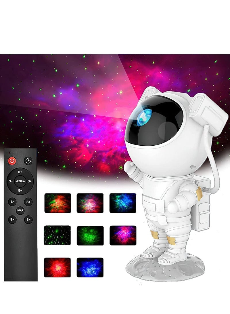 Star Projector Night Light with Timer, Remote Control and 360°Adjustable Design, Astronaut Nebula Galaxy Night Light Projector for Children Adults Baby Bedroom, Party Room and Game Room  - Image 1