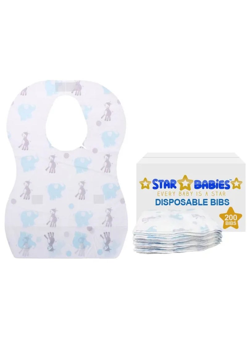 STAR BABiES Disposable Bibs Pack Of 200 Elephant - Image 1