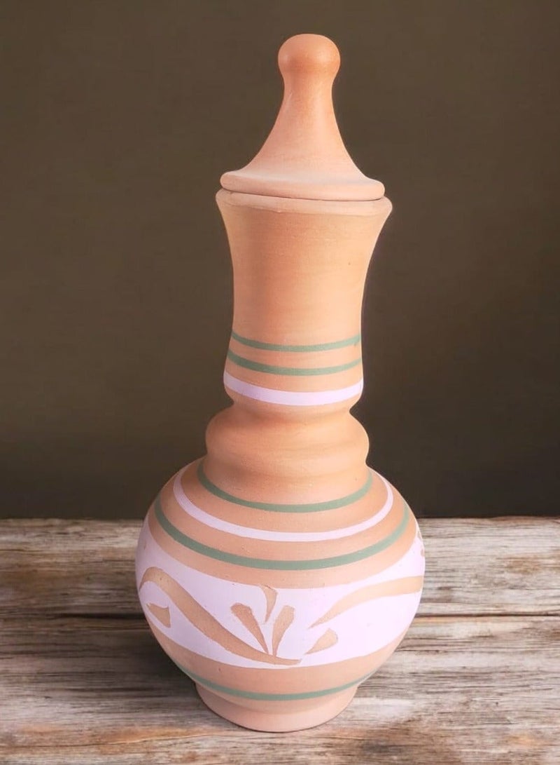 color zone pottery Water Jug ​​34Cm High And 18Cm Wide With Lid For Drinking And Decoration - Image 2