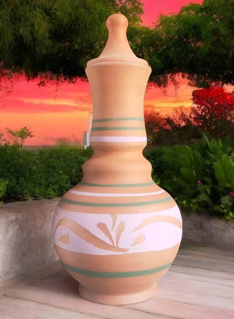 color zone pottery Water Jug ​​34Cm High And 18Cm Wide With Lid For Drinking And Decoration - Image 1