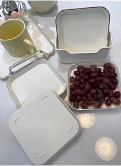 ShebSheb 6 PCS Dinner Plates With Bottom Base,Teacup Tray Plate with Holder,Square Snack Plate  - Image 4