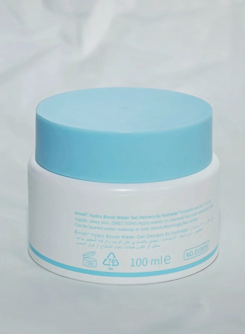evvoli جل مرطب هيدرو بوست للماء للبشرة العادية إلى المختلطة، كريم وجه يومي خفيف الوزن مع حمض الهيالورونيك، الأحماض الأمينية والإلكتروليتات، ترطيب طويل الأمد، 100 مل - Image 2