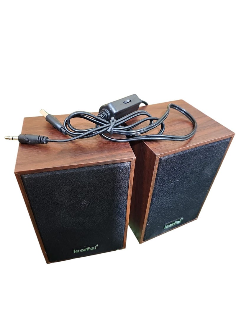 ماركة غير محددة سبيكر مكتبي USB بصوت نقي وتصميم أنيق – مثالي للعمل والموسيقى 🎶  - Image 3
