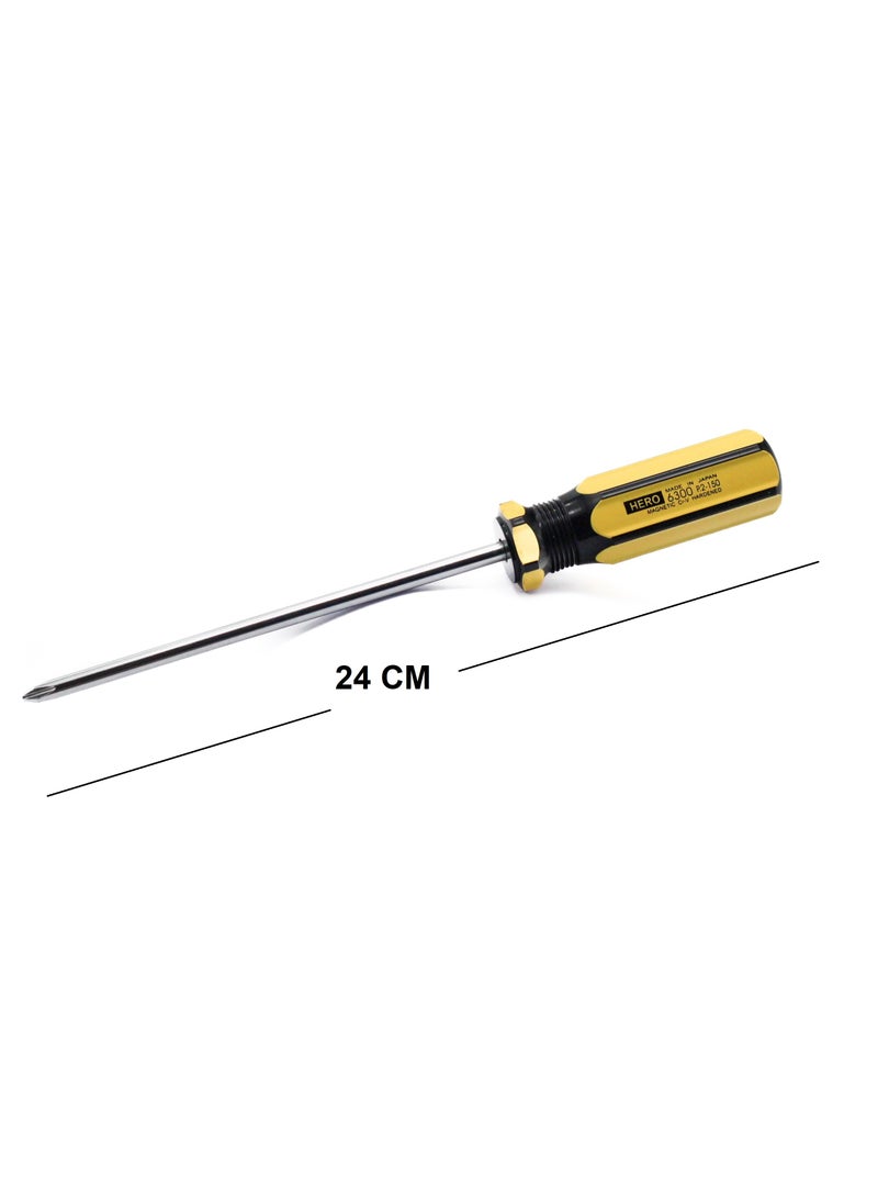 Hero Screwdriver Hero P.2-250 inch Metal Silver Yellow & Black - Image 2