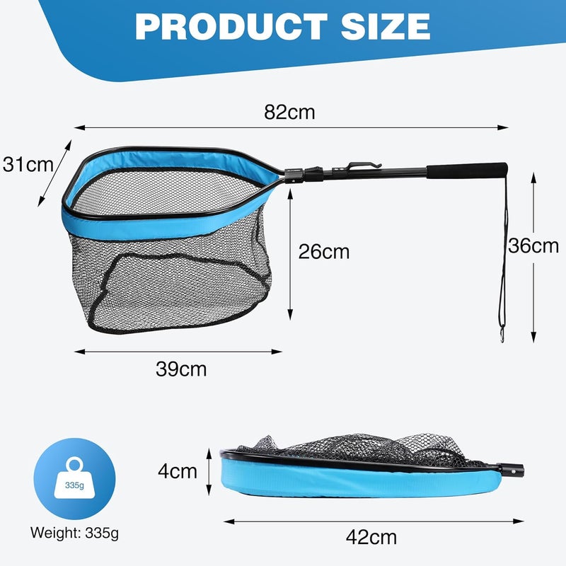 FLISSA Foldable Fishing Net with EVA Foam and Aluminum Alloy Handle - Image 3