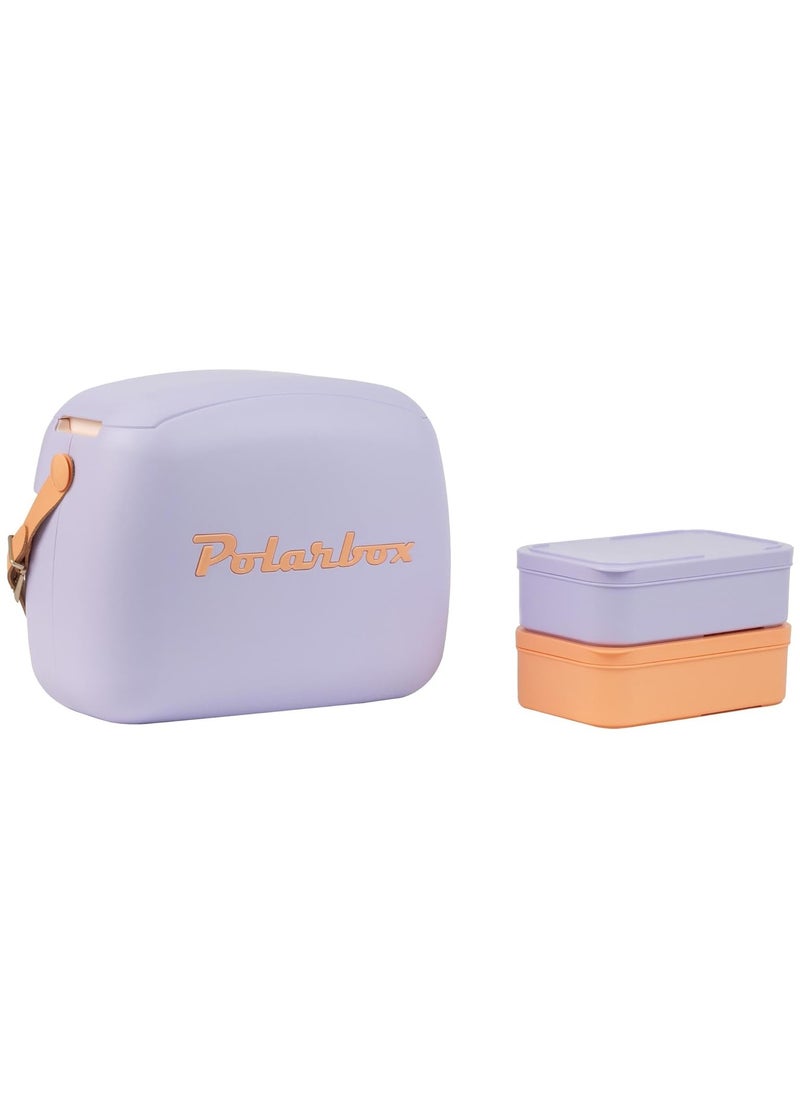 Polarbox Polarbox 6L Summer Pop Cooler Bag – Lilac & Sorbet | Insulated Lunch Bag with 2 Stackable Containers | Stylish Thermal Picnic & Beach Cooler  - Image 2