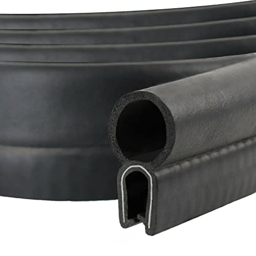 Tintvent Car Door Rubber Seal Strip with Top Bulb(26Ft), Automotive Weather Stripping Soundproofing Edge Guard Trim for Cars, Trucks, Boats, and Home Applications - Image 1