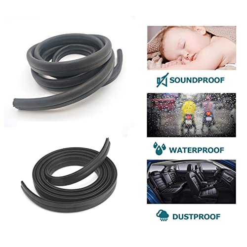 Tintvent Car Door Rubber Seal Strip with Top Bulb(26Ft), Automotive Weather Stripping Soundproofing Edge Guard Trim for Cars, Trucks, Boats, and Home Applications - Image 5