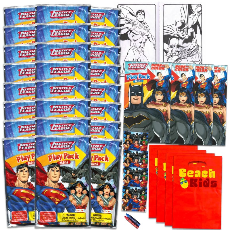 DC Comics Superman Mini Party Favors Set Bundle with 24 Superman Play Packs with Coloring Pages and More Super Hero Party Supplies - Image 3