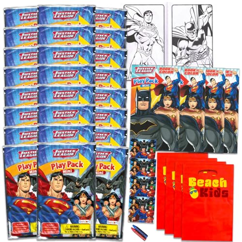 DC Comics Superman Mini Party Favors Set Bundle with 24 Superman Play Packs with Coloring Pages and More Super Hero Party Supplies - Image 1