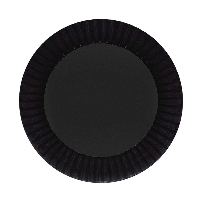 Party Essentials Deluxe Quality Hard Plastic 40 Count Round PartyLuncheon Plates 9Inch Black