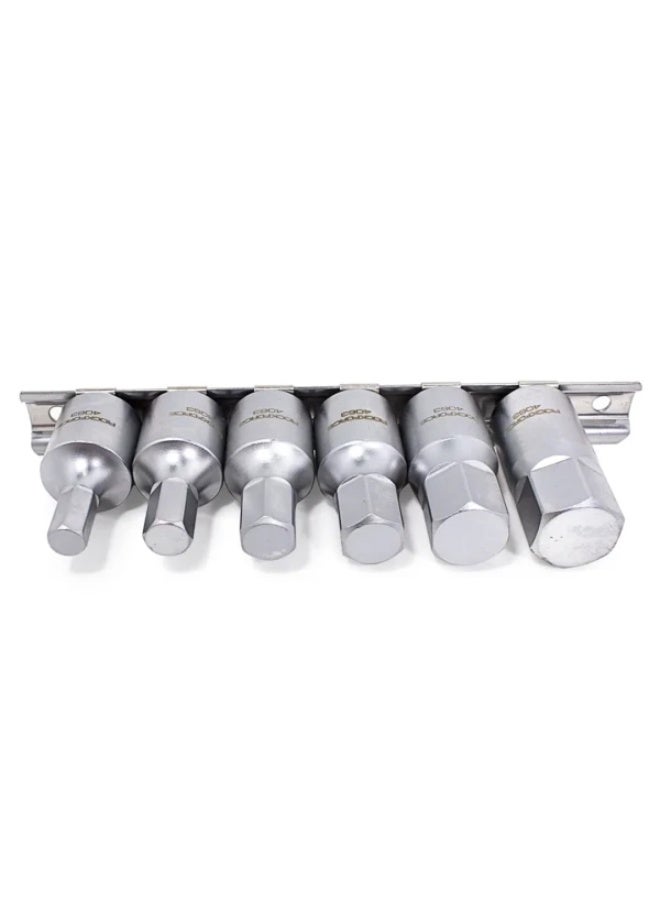 ROCKFORCE Socket set 6 point, 1/2" for oil drain plugs, 6pcs (8,10,12,14,17,19mm) - Image 2