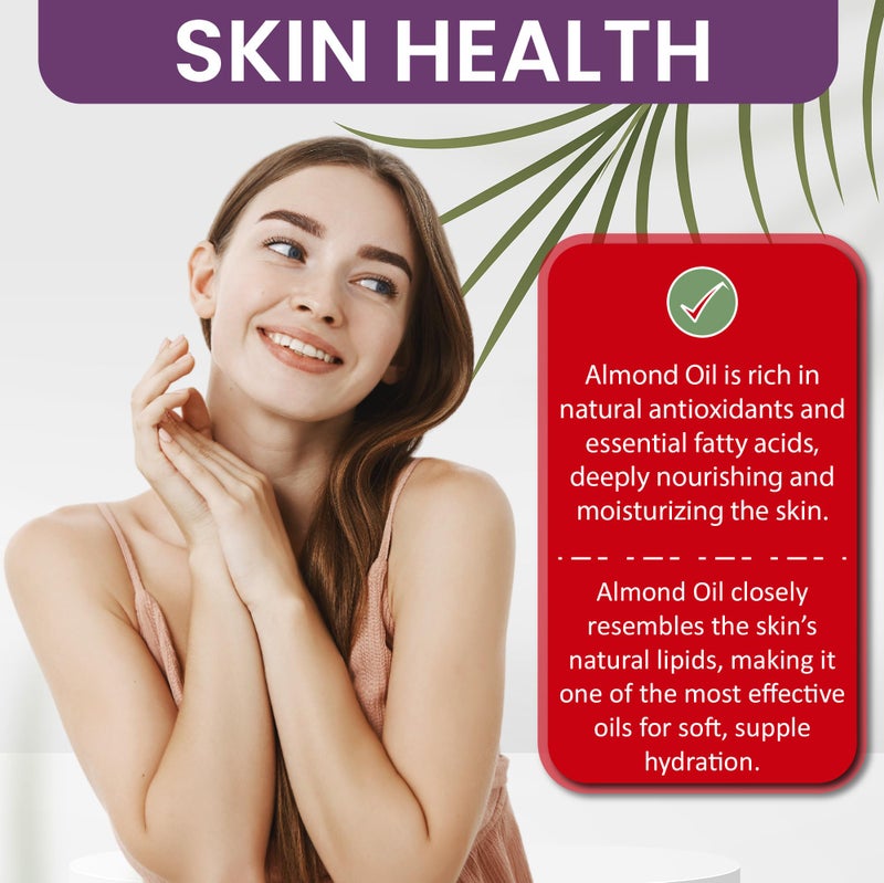 Dr Joe Lab Bitter Almond Oil - 8 oz Pure, Cold Pressed, Non-GMO, Vegan, Extra Virgin, All Natural, Perfect for Body, Hair, Skin, Nails, Facial Hair, Lashes, Eyebrows - Packaging May Vary - Image 3