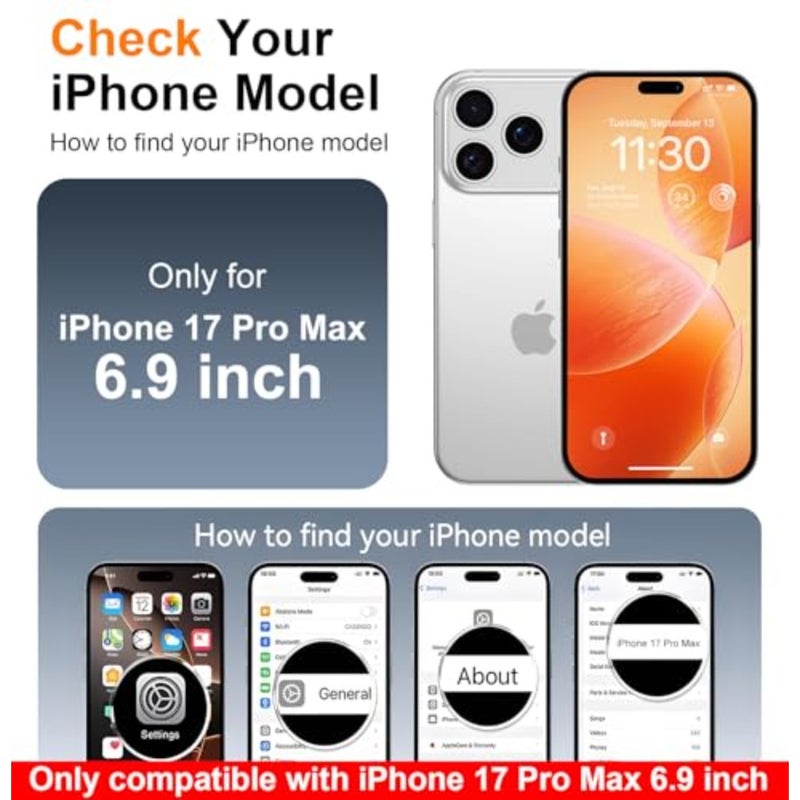 Magnetic for Case, with [3 Stand Ways] [Military Grade Drop tection] with Invisible Stand Shockof Slim Case for 6.9 inch - Image 2