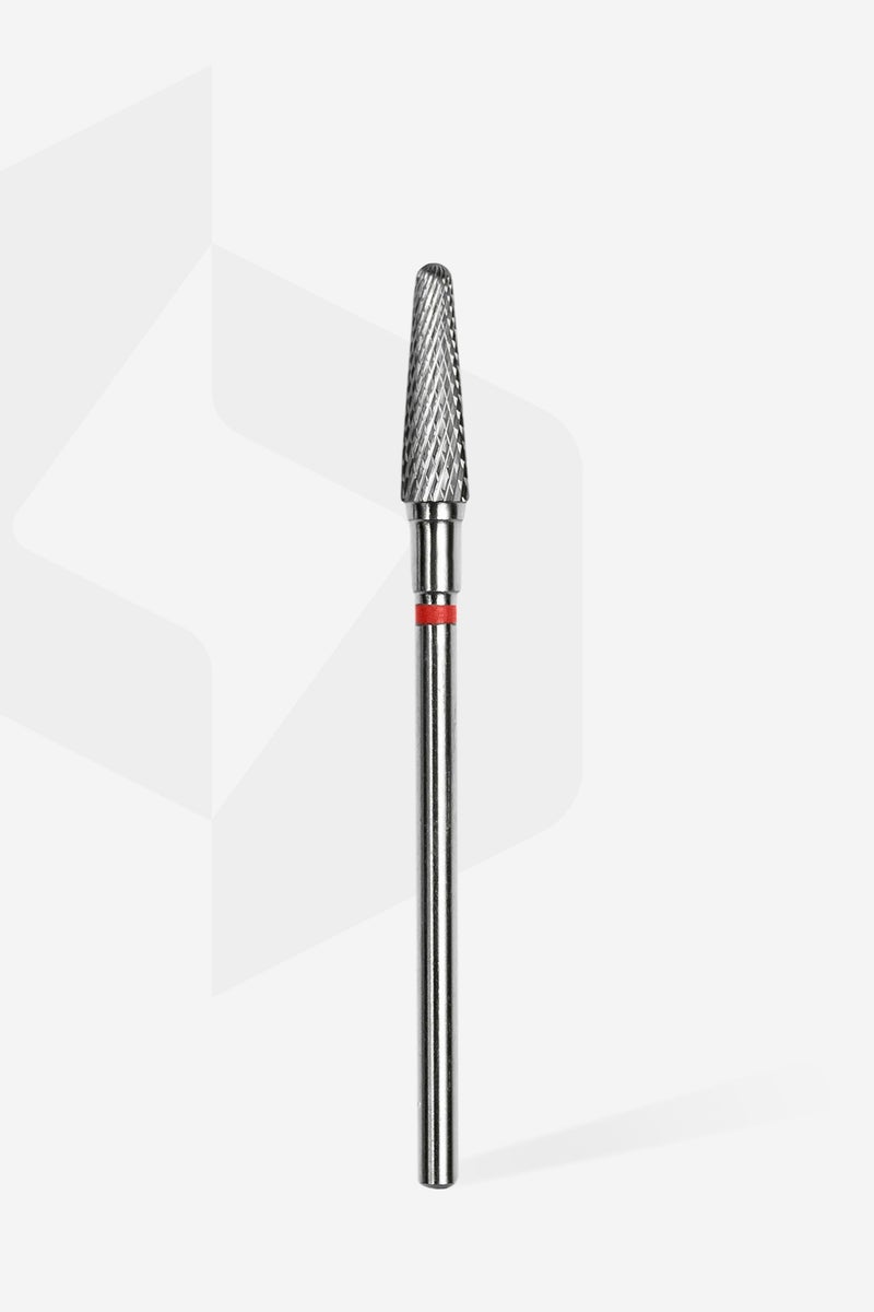 STALEKS PRO Carbide nail drill bit, “frustum” red, head diameter 4 mm / working part 13 mm - Image 2