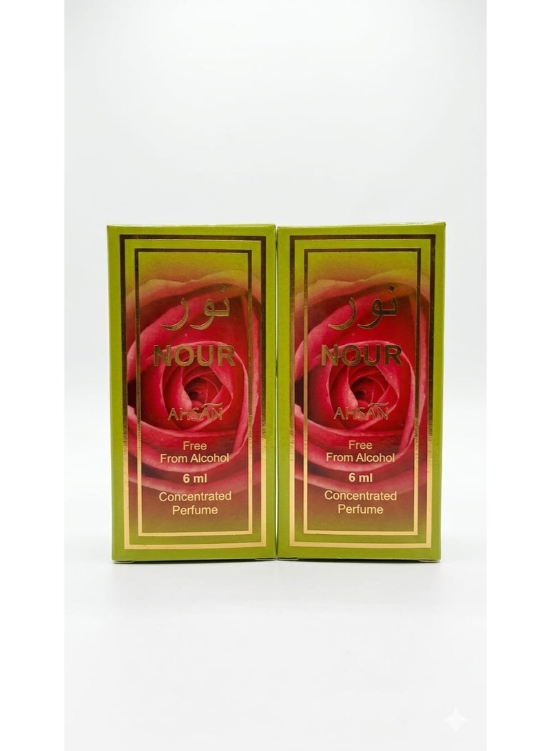Ahsan Nour  free alcohol roll on 6ml 2Pcs