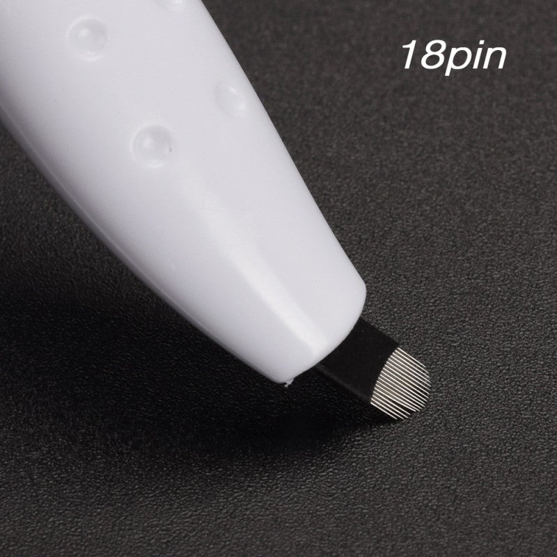 Eyebrow Tattoo Pen 10pcs Individually Packed Disposable - Anti-slip Ergonomic Handle Fixed Needles Eyebrow Tattoo for Microblading Eyeliner Lip Liner Tattooing - Image 5