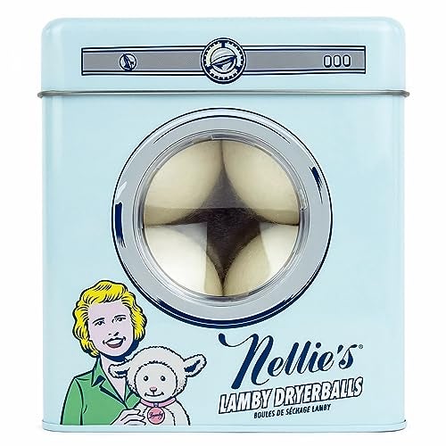 Nellie's Lamby Dryerballs, 4-Pack - Reusable Fabric Softener for 500+ Loads - 100% Pure New Zealand Wool, Silent in Your Dryer, Reduces Cloth Wrinkles, and Saves on Drying Time - Image 1