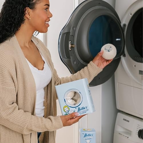 Nellie's Lamby Dryerballs, 4-Pack - Reusable Fabric Softener for 500+ Loads - 100% Pure New Zealand Wool, Silent in Your Dryer, Reduces Cloth Wrinkles, and Saves on Drying Time - Image 2