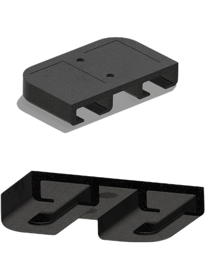 PS5/PS4 Controller Under Desk Mount Holder - Dual Controller Hanger with Strong Adhesive & Screw Option - Space-Saving Gaming Accessory, Durable ABS Plastic - Universal Fit (black) - Image 1
