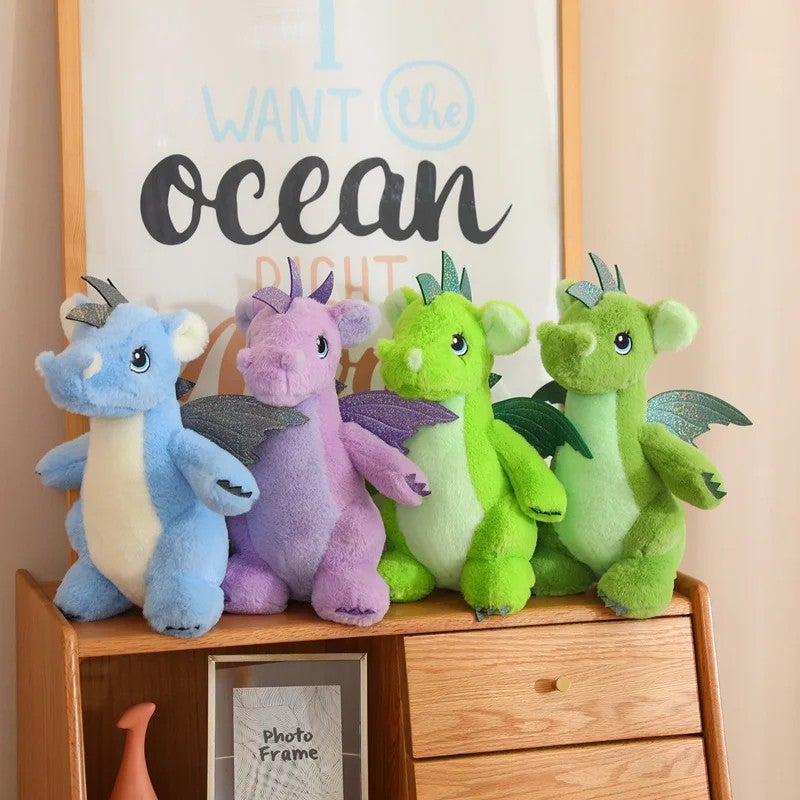 Y&D Ready to Ship Multi-Color Stuffed Animal Dragon Plush Toys With Flying Wings Purple Green Dragon Soft Dolls New Year Kids Gifts - Image 3