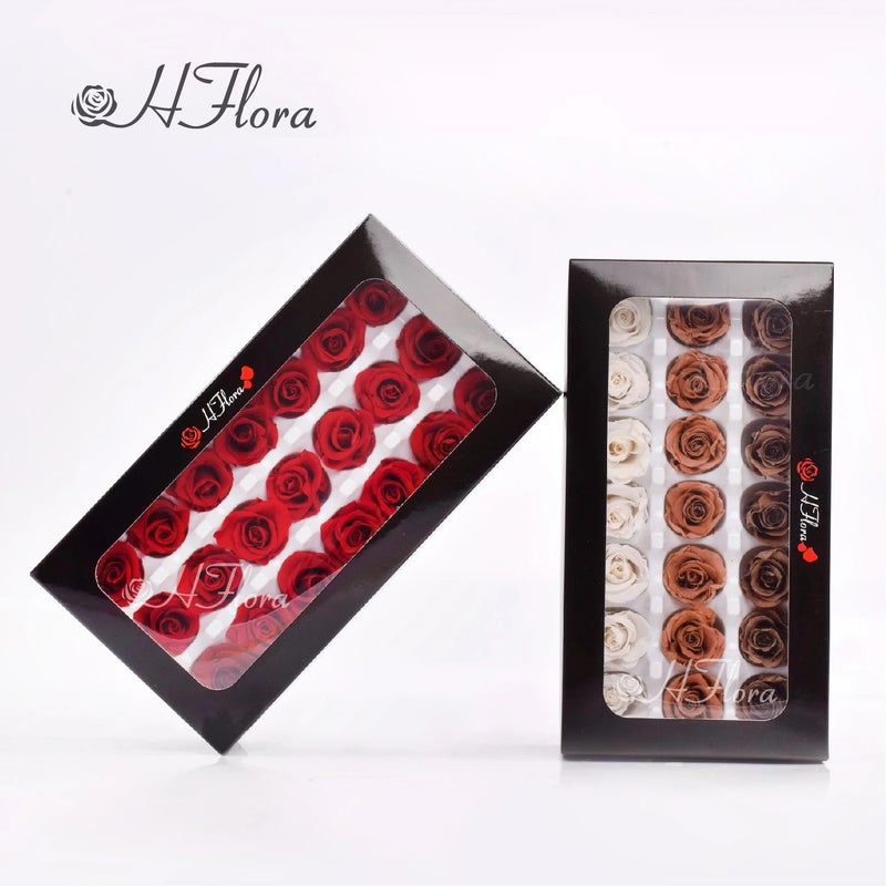 Bluejw Party Wedding Event Dress Up Bouquet Making Flower Material Eternity Roses A Grade 2-3cm Real Preserved Roses Head & Dried Plants - Image 2
