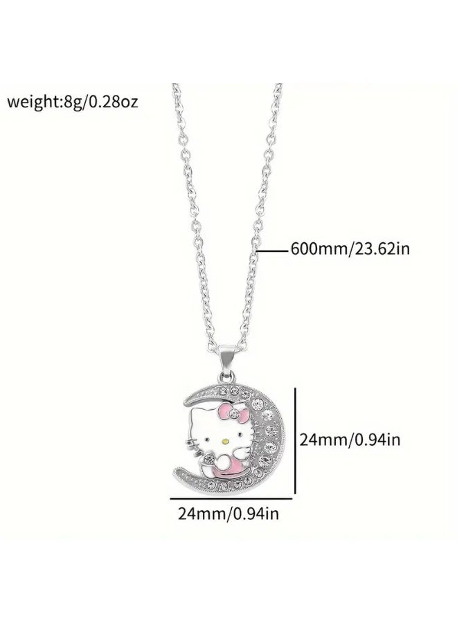 هالو كيتي اكسسوارت 2 في 1 اسوارة يد وسلسال قلادة خرز هيلو كيتي مناسبة - Image 4
