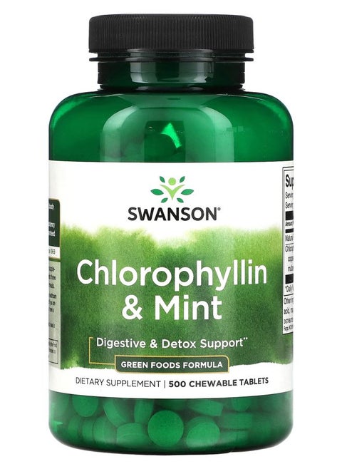 Chlorophyllin & Mint 500 Chewable Tablets