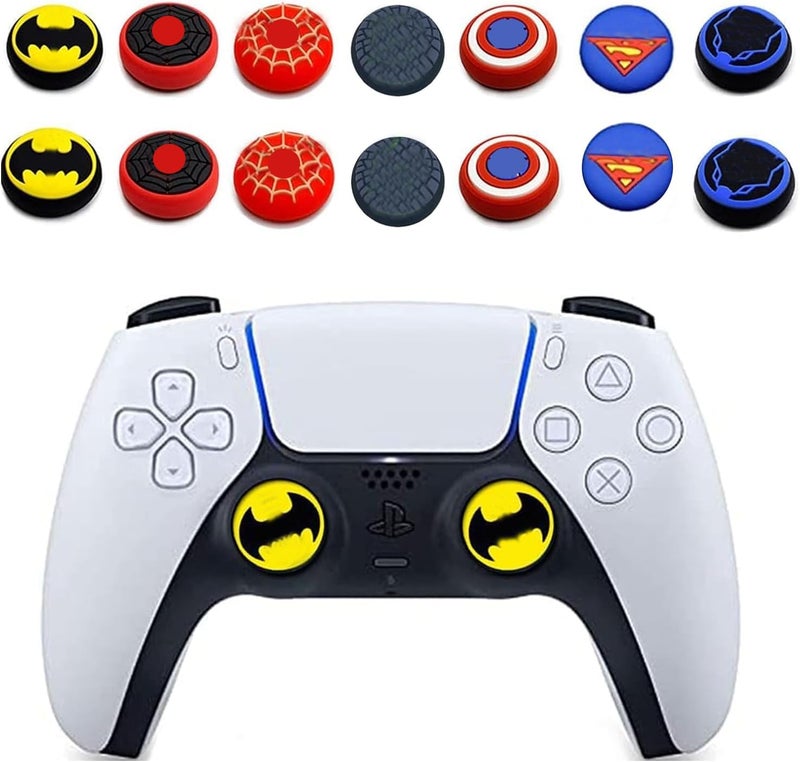 Jaeespon 14PCS Thumb Grip Stick Cover, ireless Controllers Game Remote Joystick Cap, Non-Slip Silicone Handle Protection Cover for PS5/PS4/Xbox one/360/N Switch PRO - Image 1