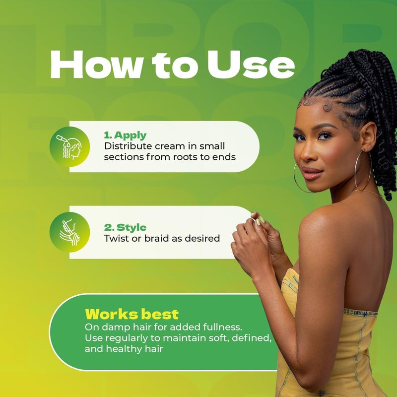 Bronner Bros Tropical Roots Twist Cream with Pineapple and Guava - 6 Ounce - Image 5