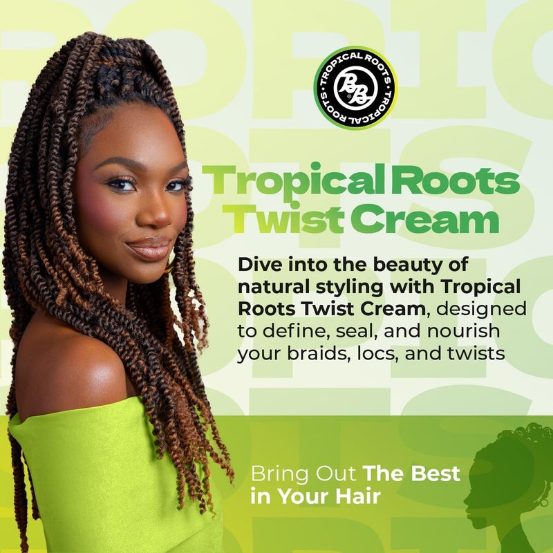 Bronner Bros Tropical Roots Twist Cream with Pineapple and Guava - 6 Ounce - Image 2