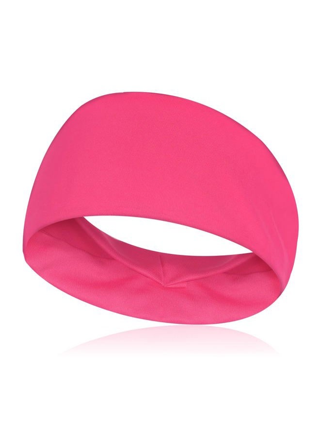 yfstyle 80s 90s Neon Hot Pink Headband 80s 90s Hair Accessories for Glow Party Retro Print Travel Party Sweatbands Yoga Running Fitness Hair Bands Hot Pink - Image 1