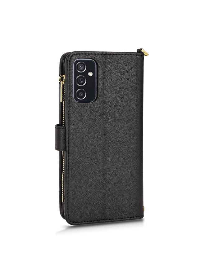 S-TOP Case For Samsung Galaxy M52 5G Litchi Texture Zipper Leather Phone Case - Image 3