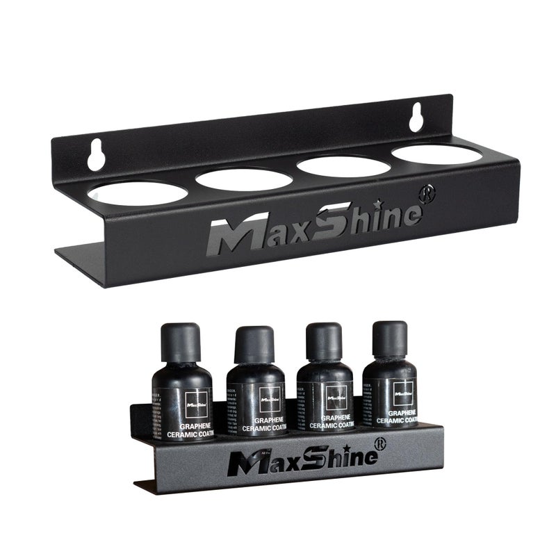 Maxshine Universal Detailing Ceramic Coating Holder WallMount Organizer Holds 4 Bottles 50100ml Sturdy Lightweight Rack for Garage Storage Mobile Use Premium Auto Detailing Accessory