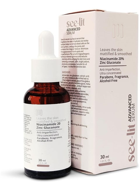 SEE-LIT See - Lit Advanced Serum Niacinamide 20% Zinc Gluconate 30ml